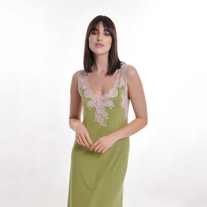 Green Bamboo Modal Long Nightdress