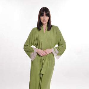 Green Bamboo Modal Robe