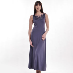 Dark Blue Modal Long Nightdress
