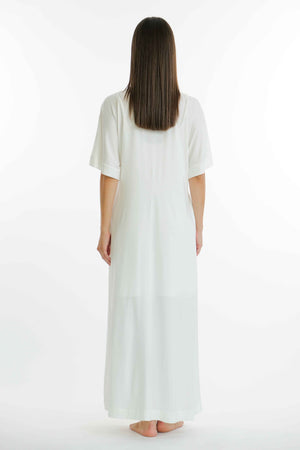 Ivory Short Sleeve Robe