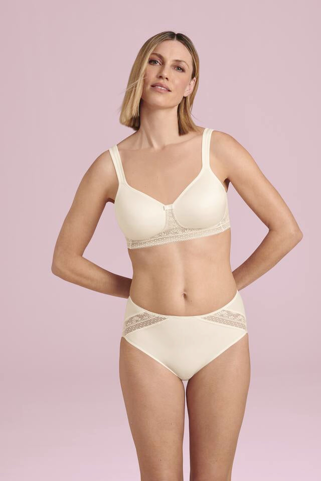 Mary Crystal Lightly Padded Bra Ivory