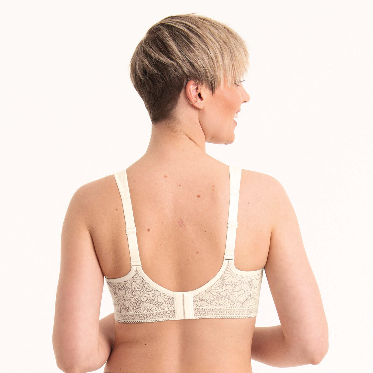 Mary Crystal Lightly Padded Bra Ivory