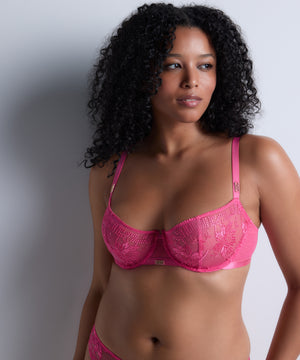 Rules of Attraction Exciting Pink Half Cup Bra