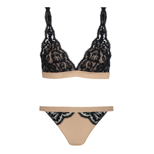 Golden Hazel Triangle Bra & Thong Set