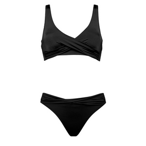 Shimmering Solids Bikini Black