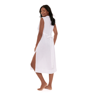 White Linen Beach Dress