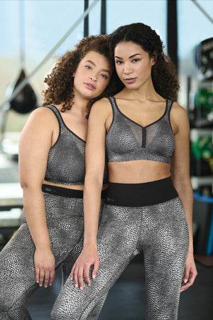 DeltaPad Bubble Grey Sports Bra