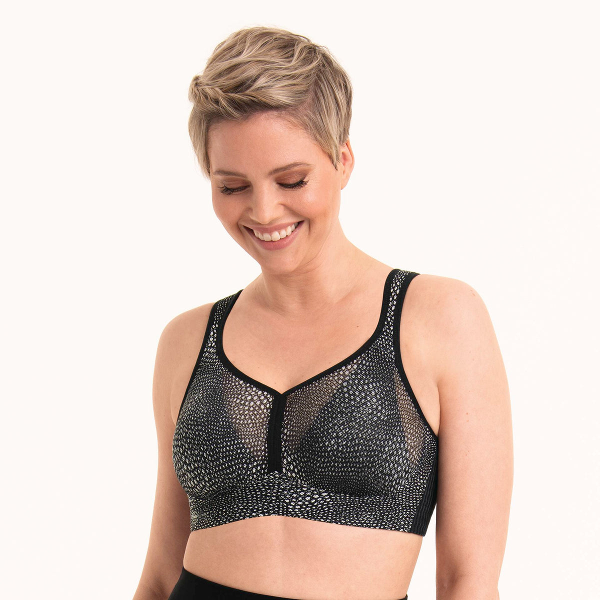 DeltaPad Bubble Grey Sports Bra