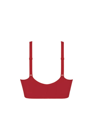 Lynn Red Soft Bra Medium Support Front Fastener Zip