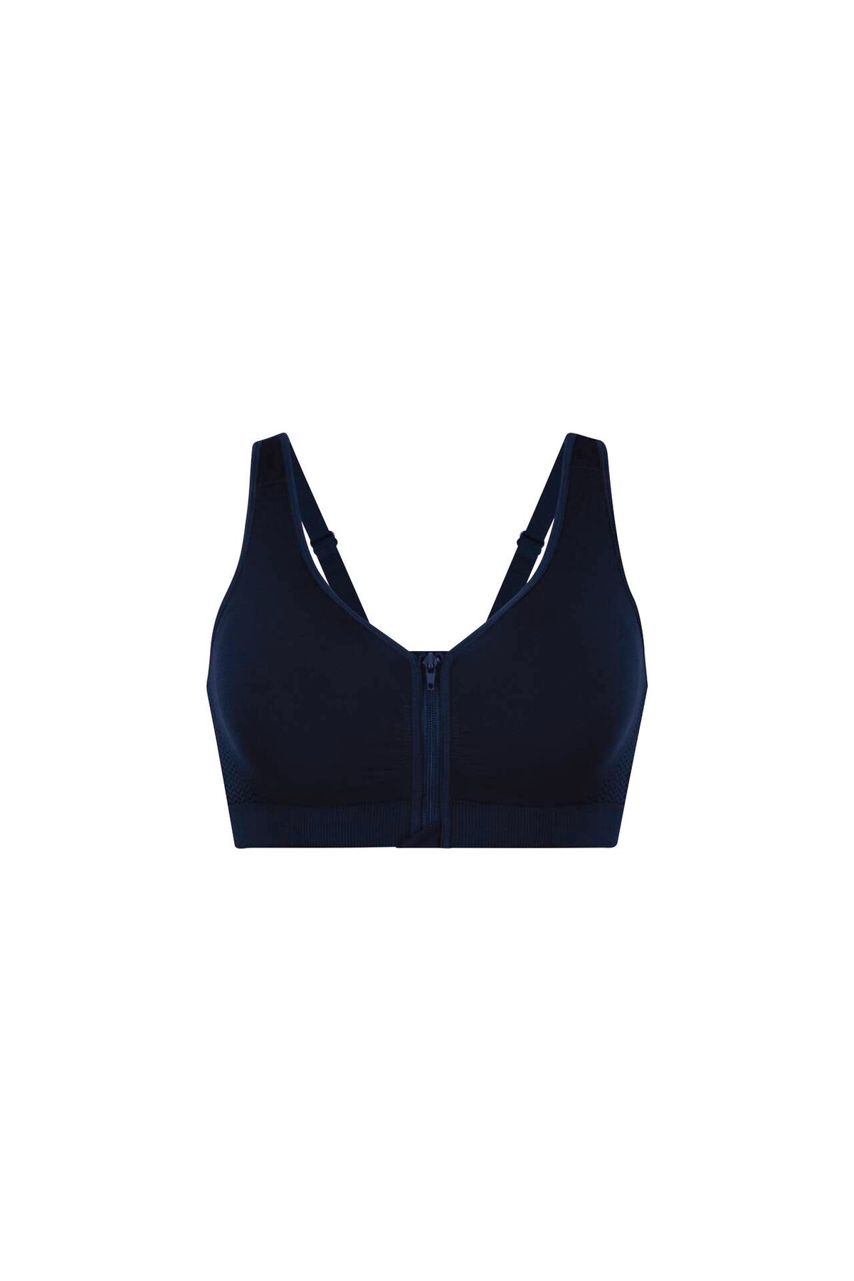 Lynn Maritime Blue Soft Bra Medium Support Front Fastener Zip