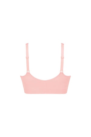 Lynn Lotus Pink Soft Bra Medium Support Front Fastener Zip