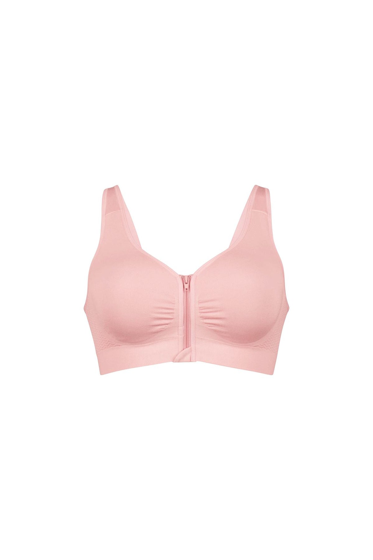 Lynn Lotus Pink Soft Bra Medium Support Front Fastener Zip