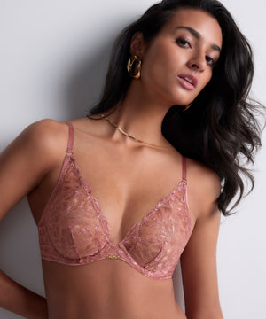 Crazy In Love Warm Pink Underwired Triangle Bra