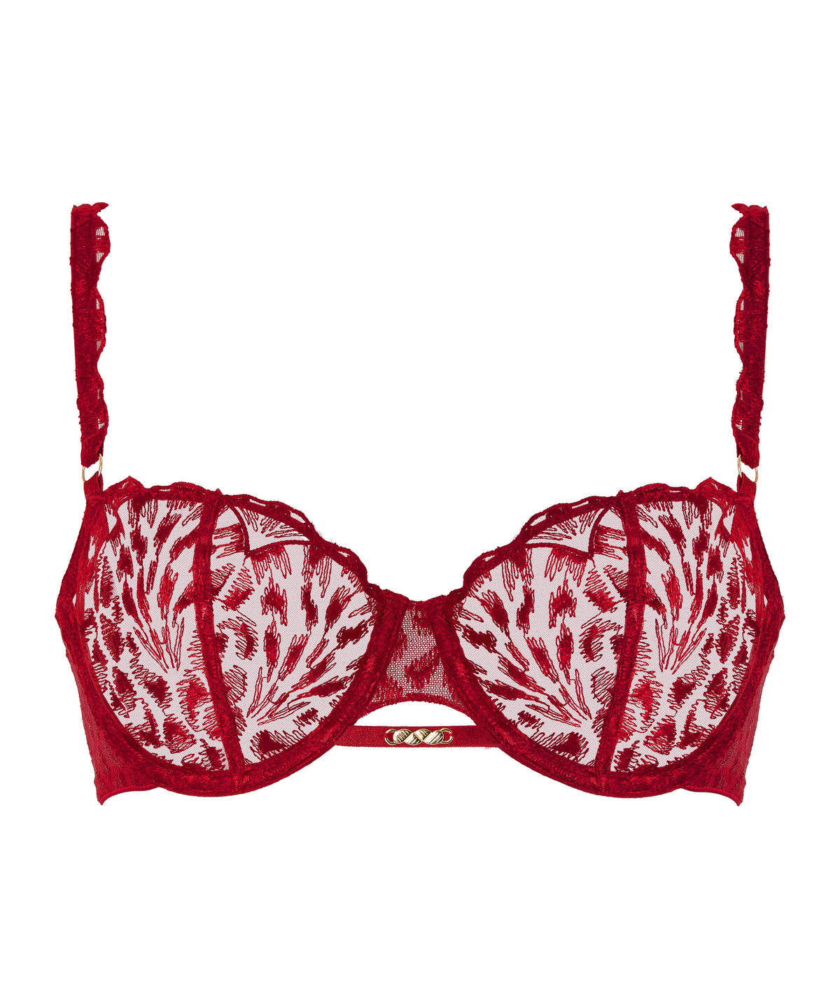 Crazy In Love Red Delight Half Cup Bra