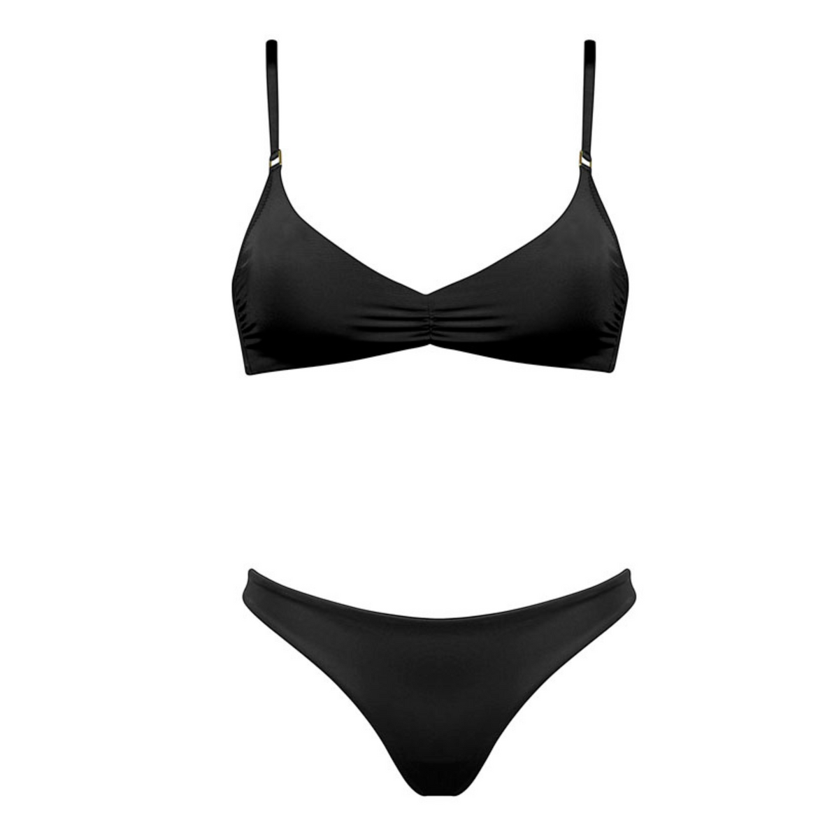 Shimmering Solids Black Bikini