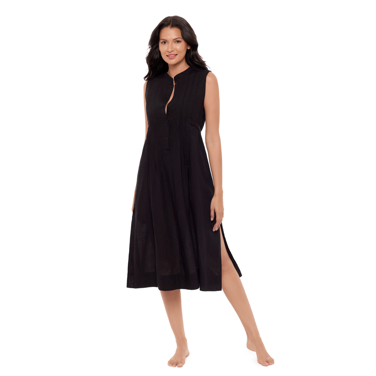 Black Linen Beach Dress