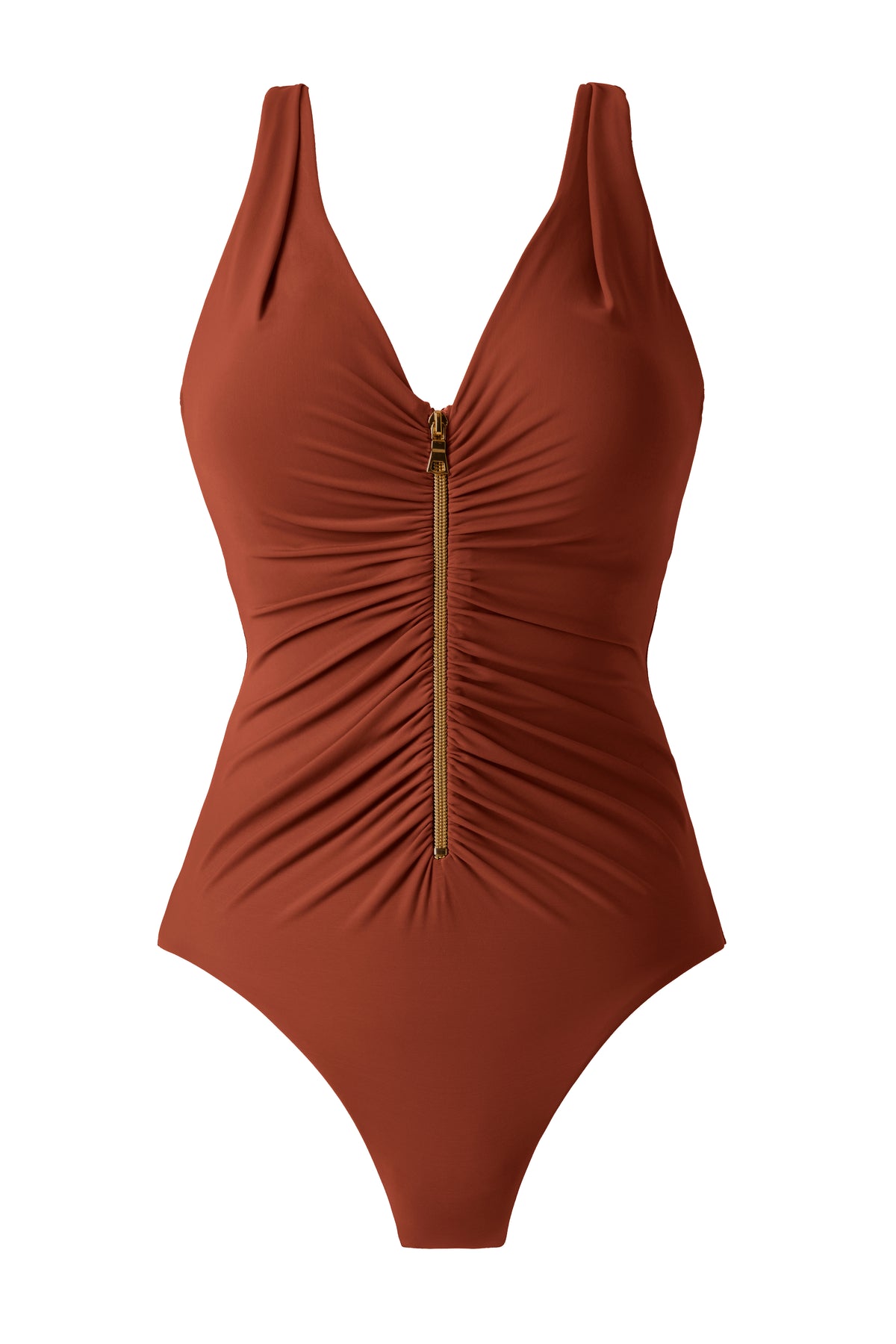 Razzle Dazzle Zipt Copper Swimsuit