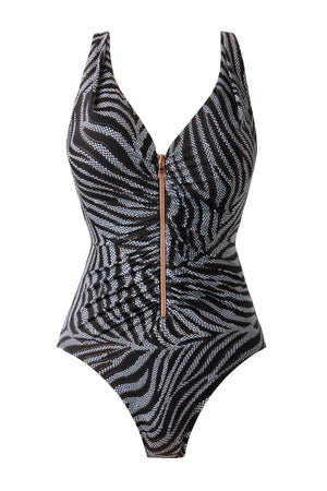 Zirconic Zipt Swimsuit