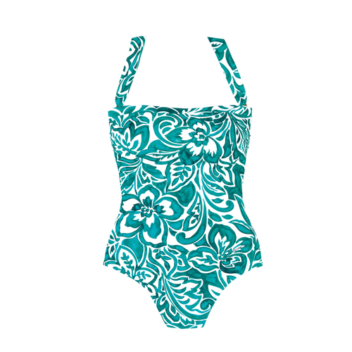 Lidiana Arola Turquoise Bandeau Swimsuit