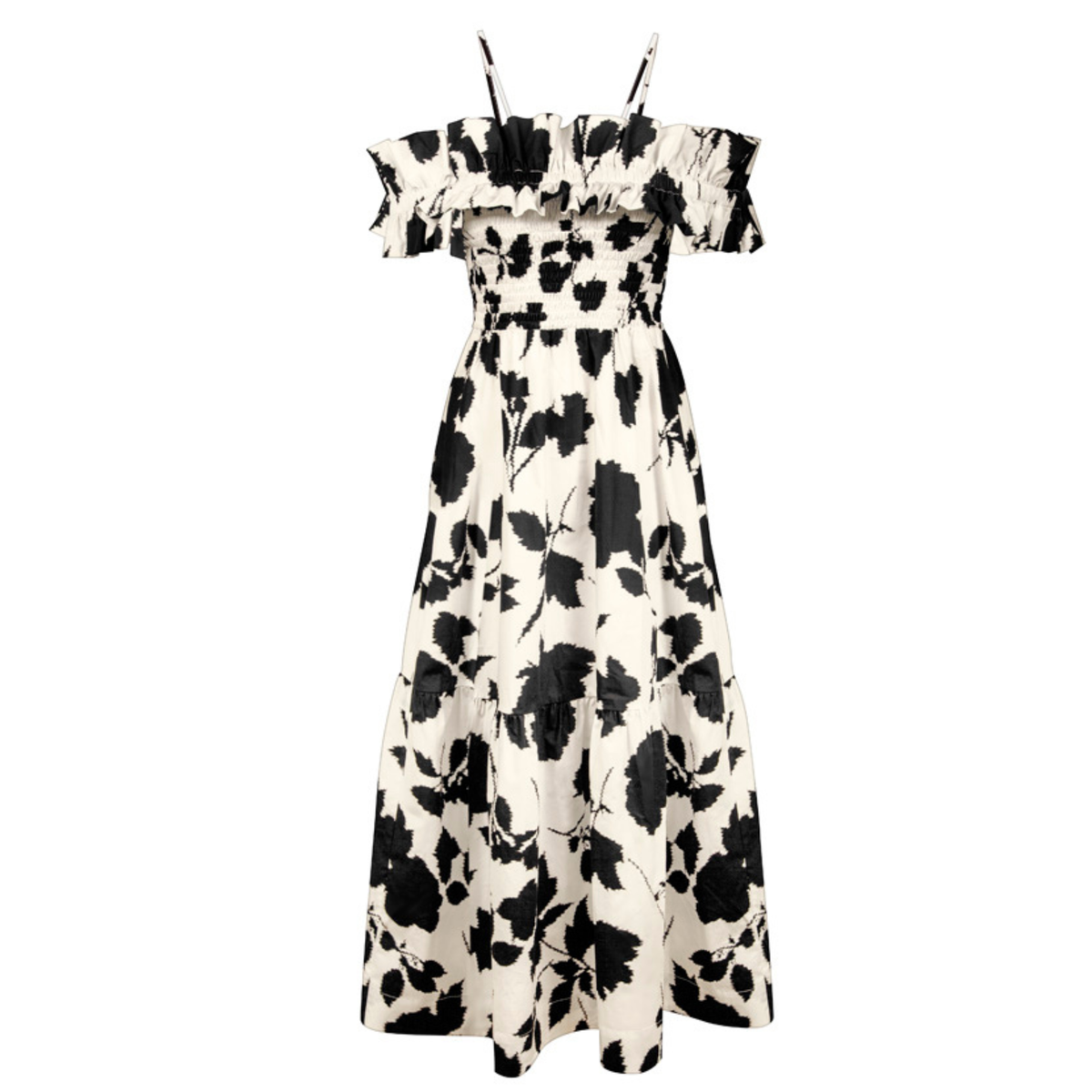 Florascape Black and Cream Dress
