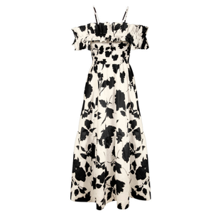 Florascape Black and Cream Dress