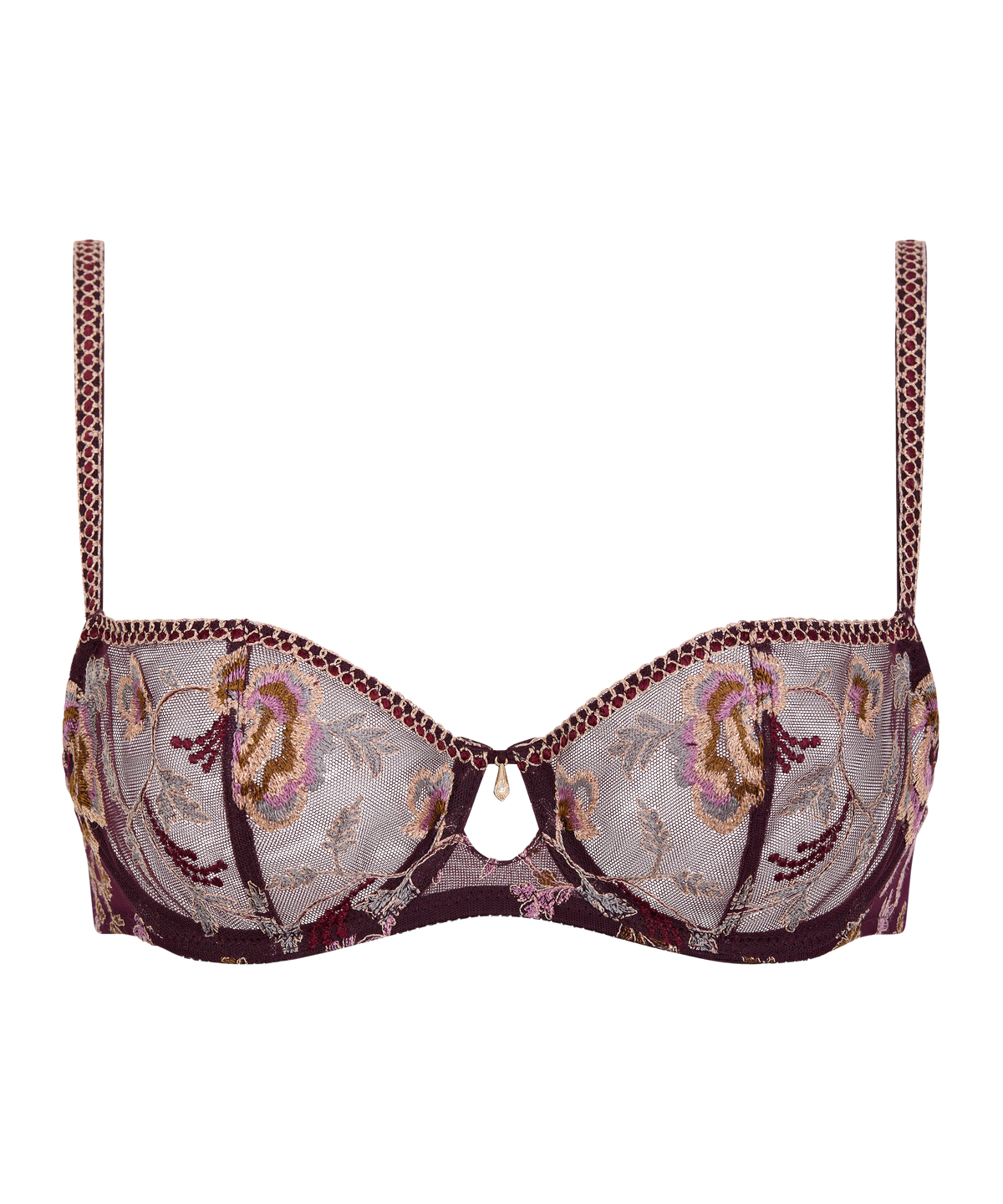 Midnight Opera Secret Purple Half Cup Bra