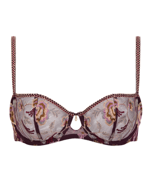 Midnight Opera Secret Purple Half Cup Bra