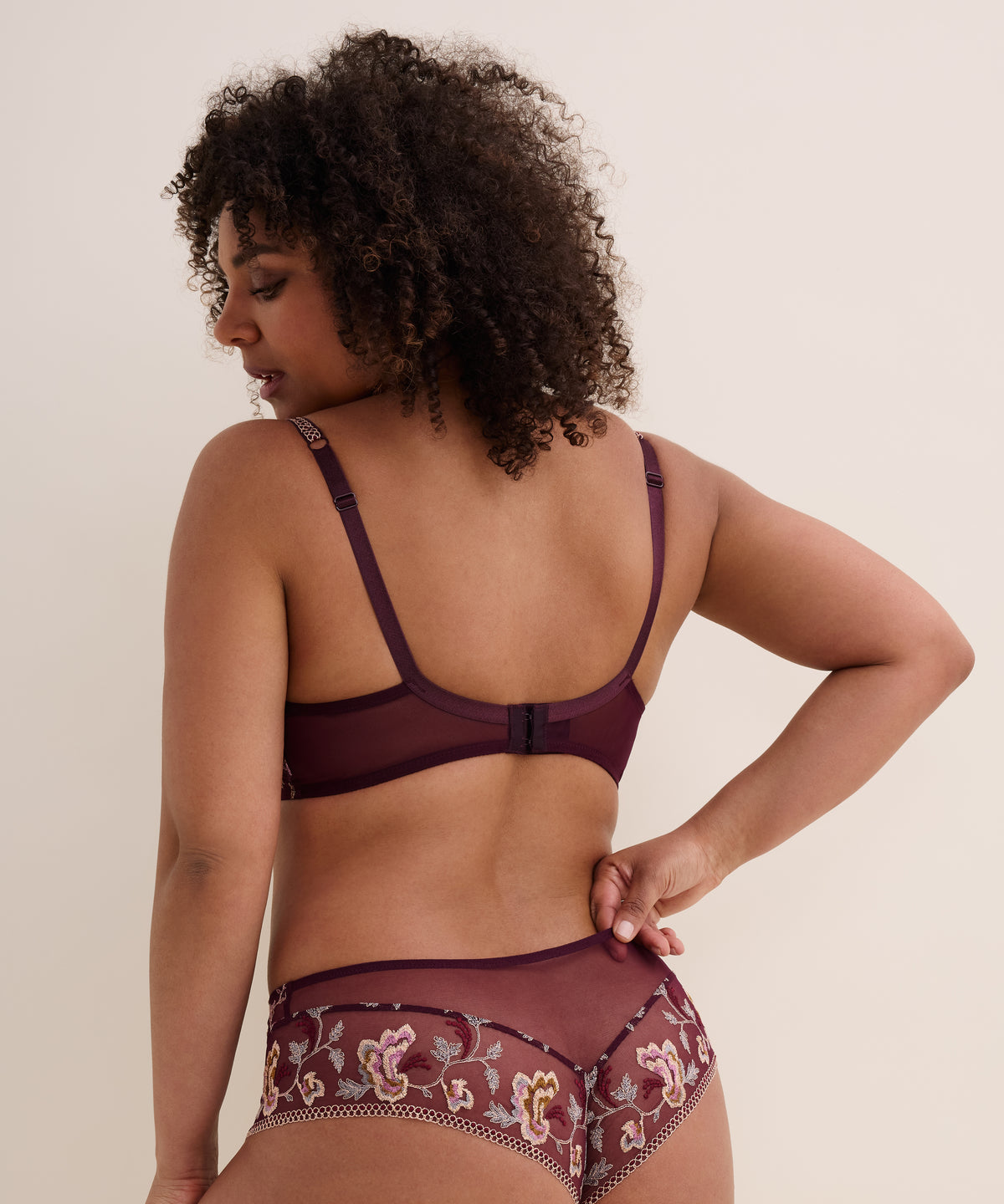 Midnight Opera Secret Purple Half Cup Bra