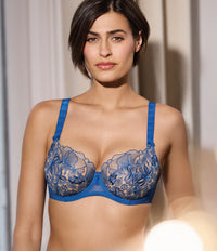 Agathe Bleu Lazuli Low Neck Bra