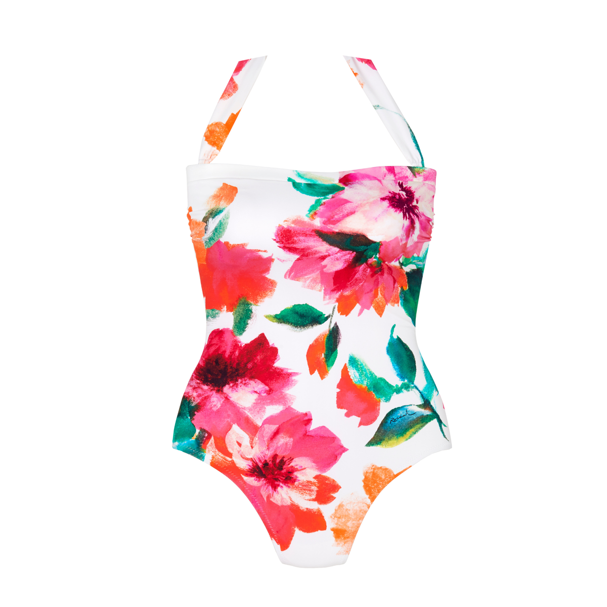 Dalia Astor Pink Bandeau Swimsuit