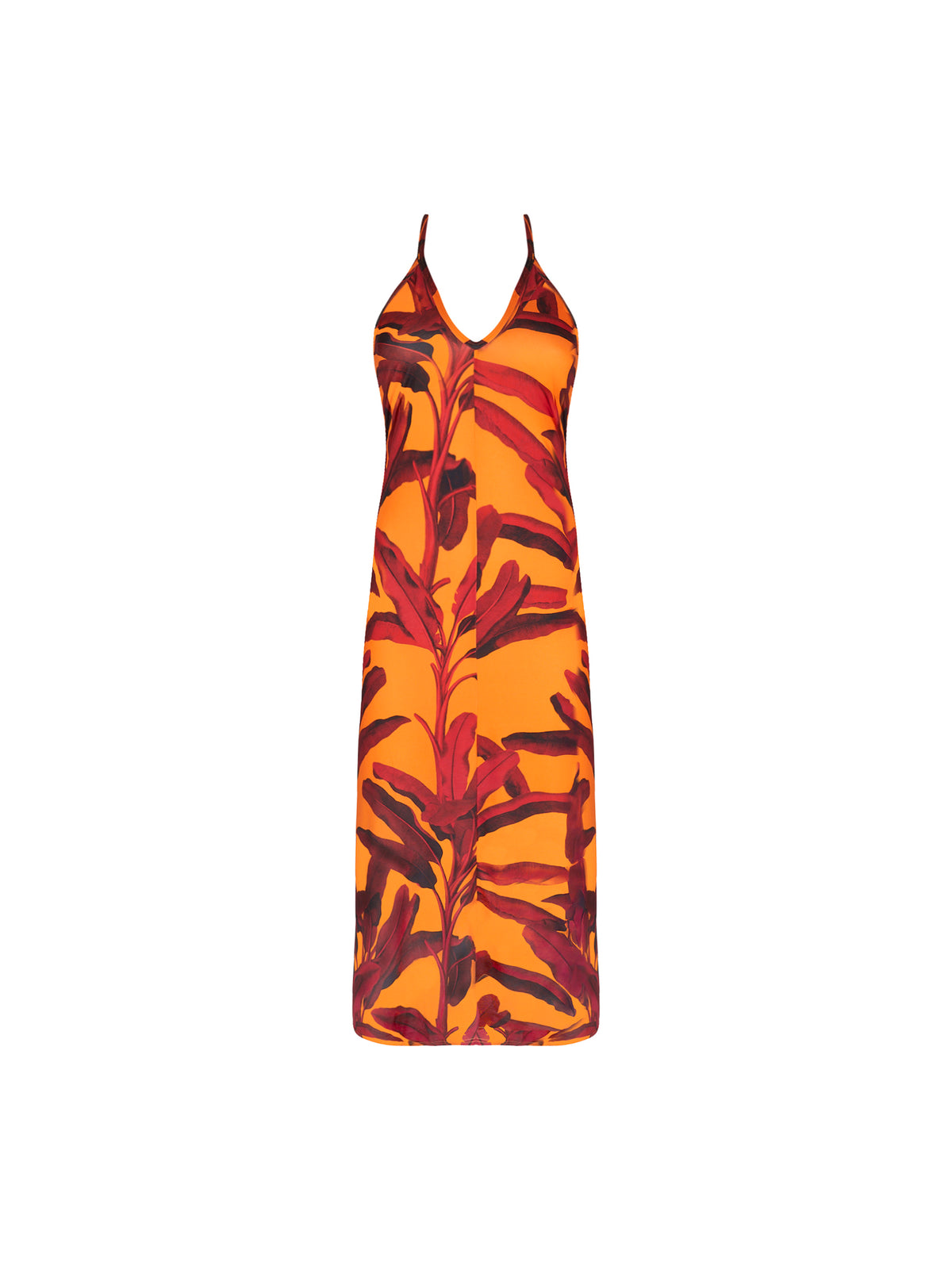 La Melanesia Plunging Back Maxi Dress