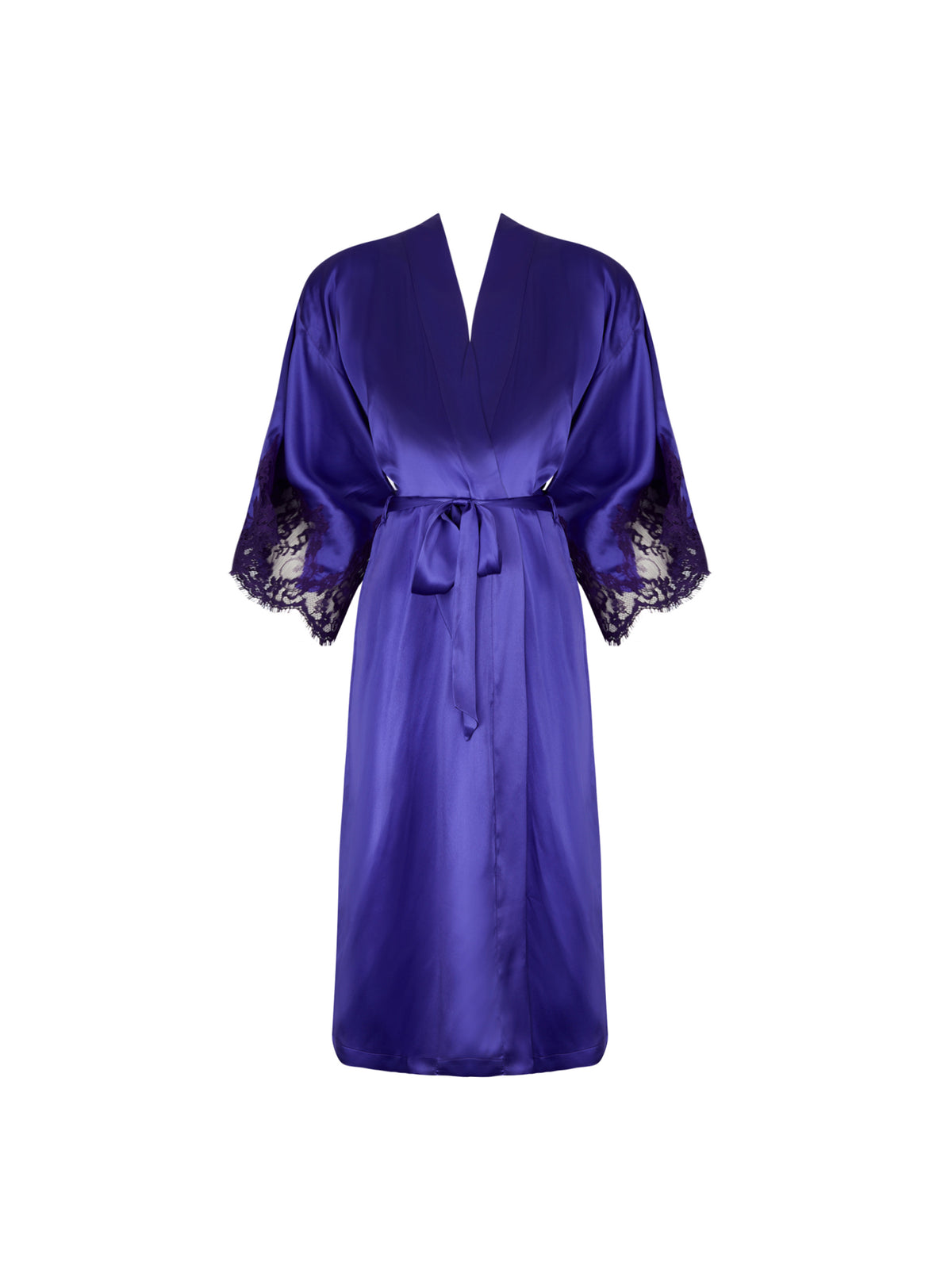 Splendeur Soie Ocean Bleu Robe