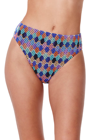 Retro Riviera Bandeau High Waist Bikini