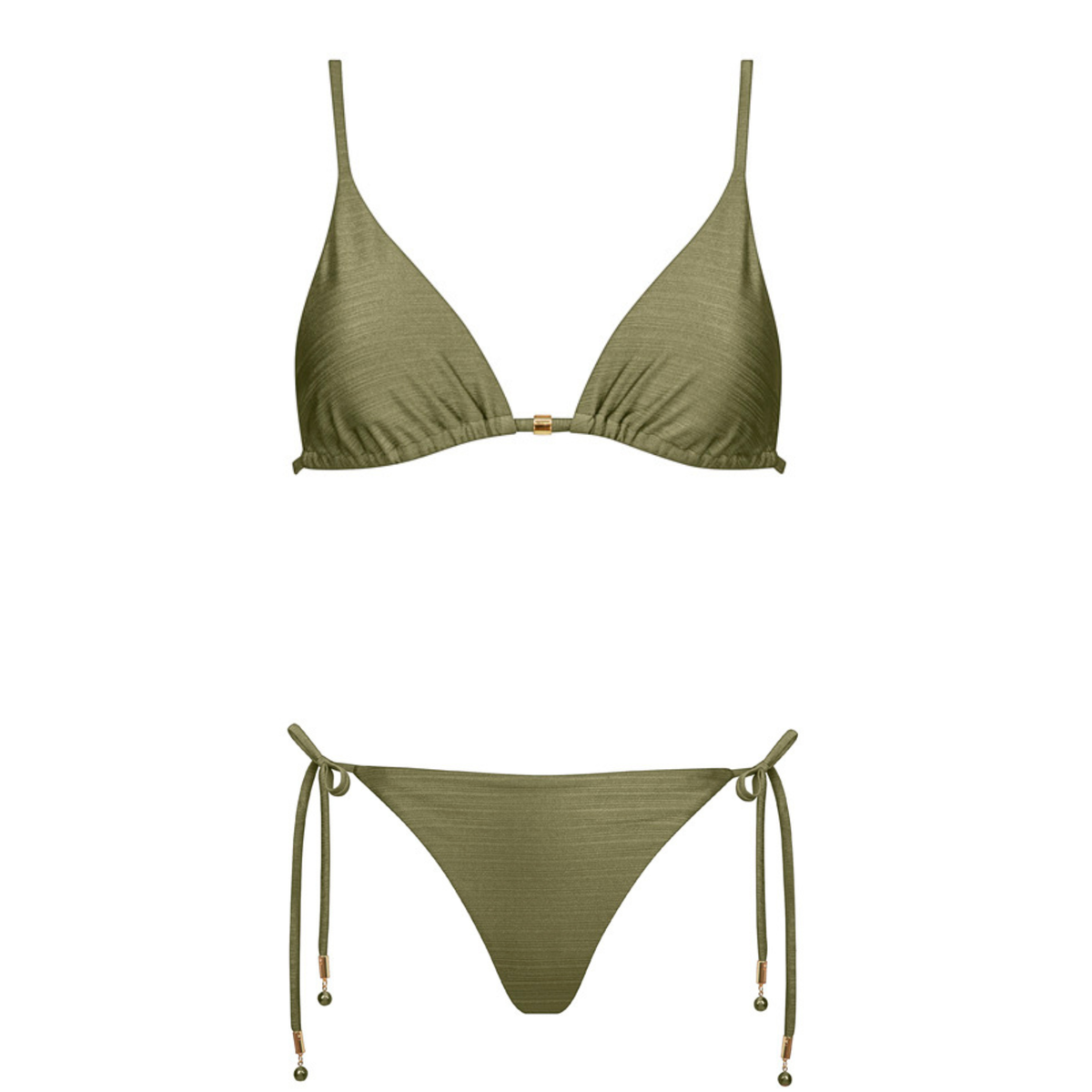 Elyon Satin Moss Triangle Bikini