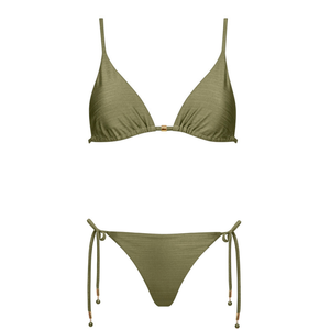 Elyon Satin Moss Triangle Bikini