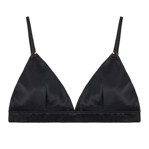 Fleur Du Jour Black Triangle Bra