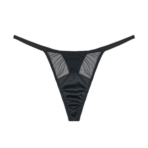 Fleur Du Jour Black Thong