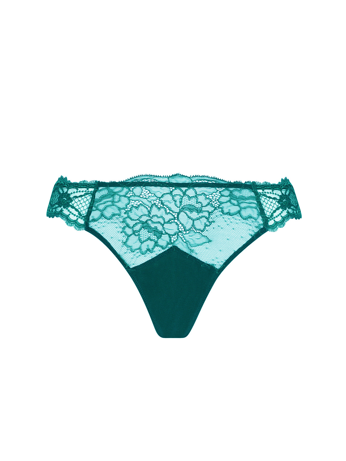 Sublime en Dentelle Vert Princesse Thong