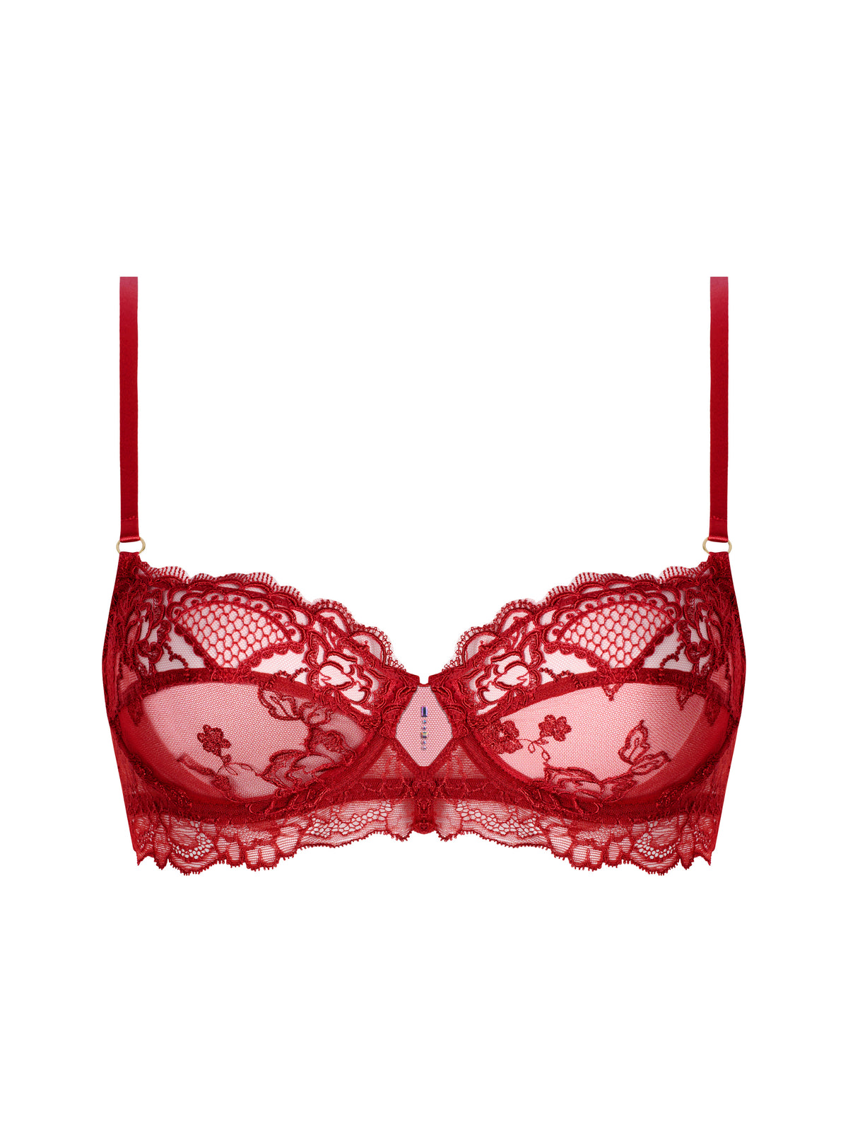 Sublime En Dentelle Opera Red Half Cup Bra
