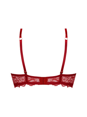 Sublime En Dentelle Opera Red Half Cup Bra
