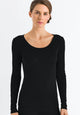 Silk Cashmere Black Long-Sleeved Shirt