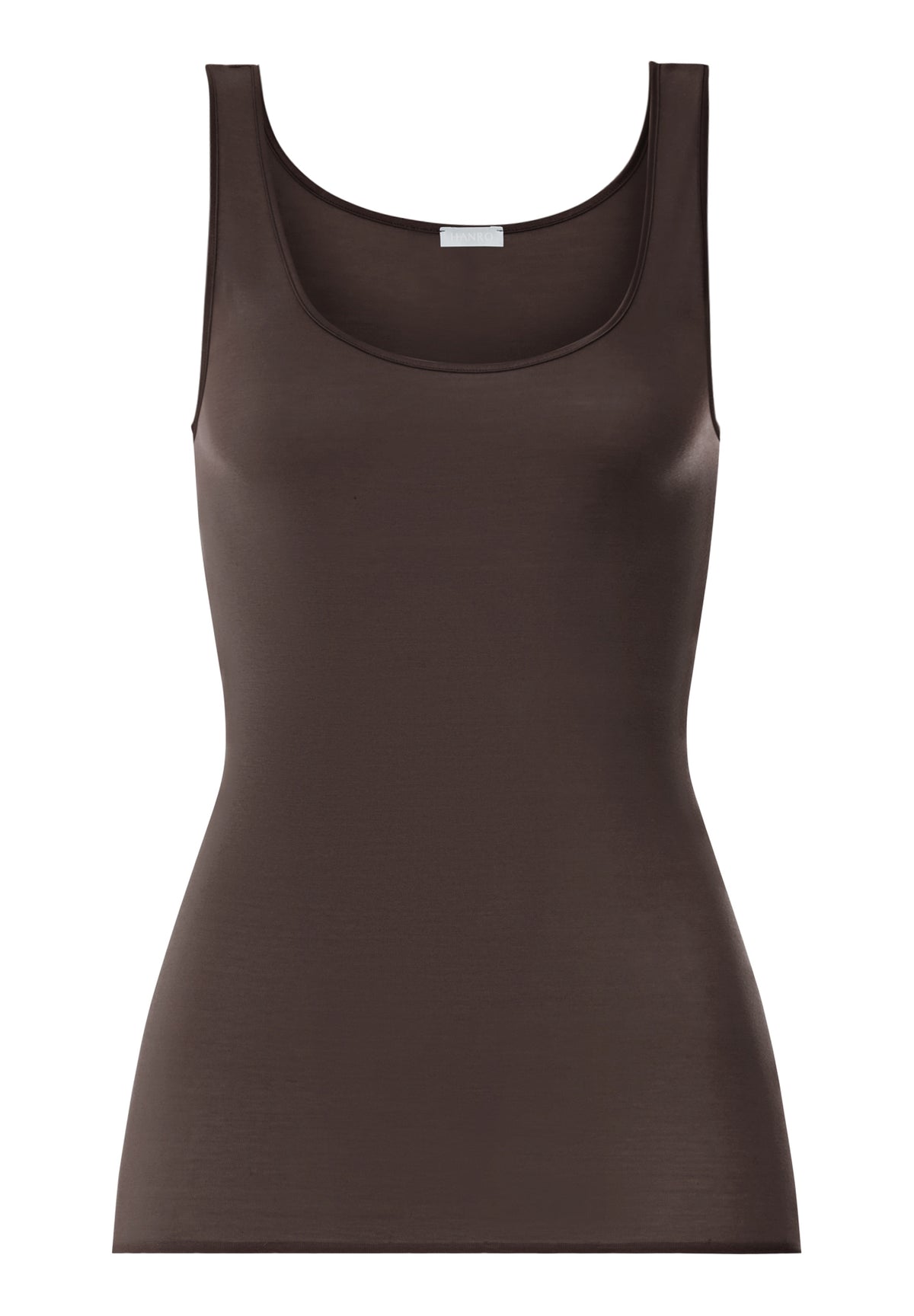 Hanro Cotton Seamless Mocha Sleeveless Vest