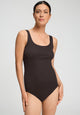 Hanro Cotton Seamless Mocha Sleeveless Vest