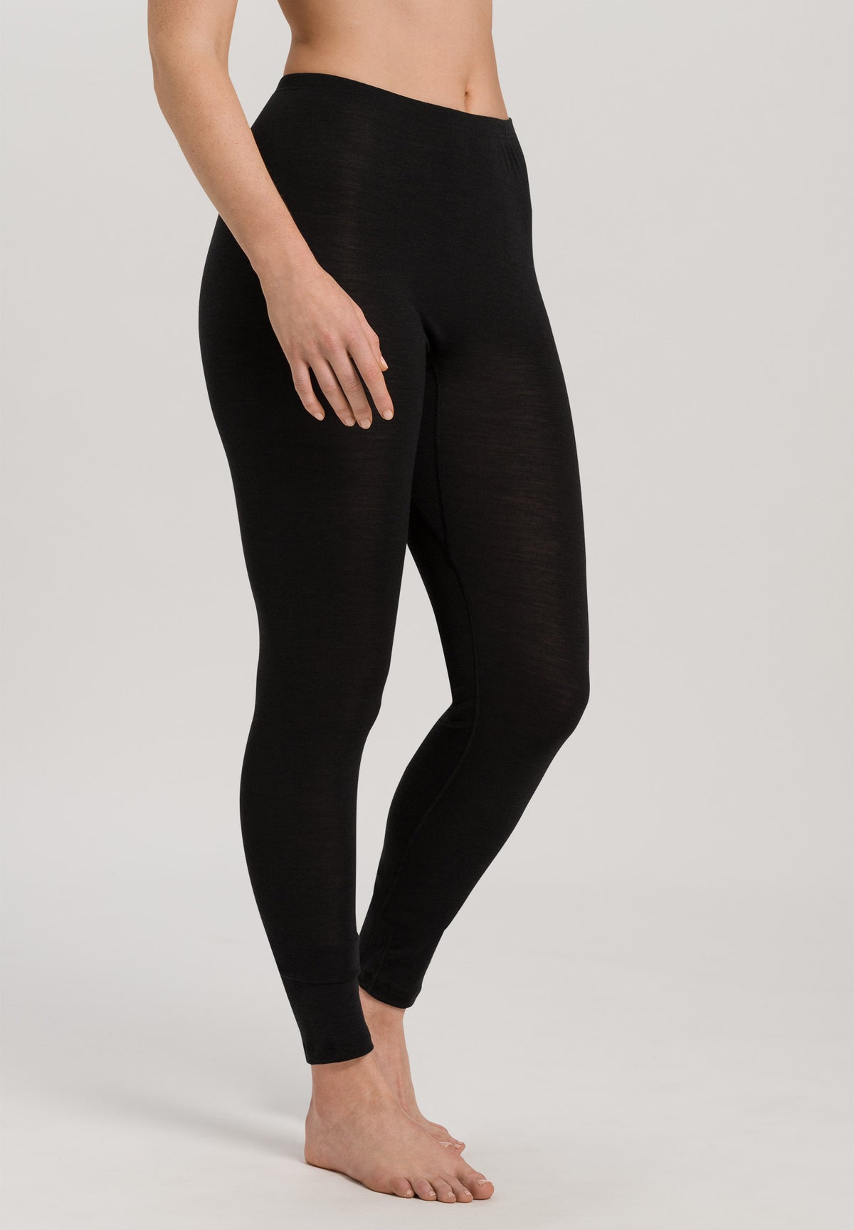 Hanro Black Woollen Silk Leggings