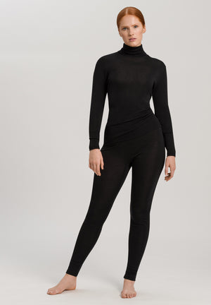 Hanro Black Woollen Silk Leggings