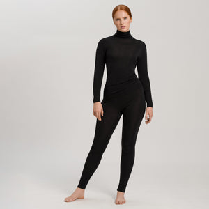 Woolen Silk Black Turtleneck Top