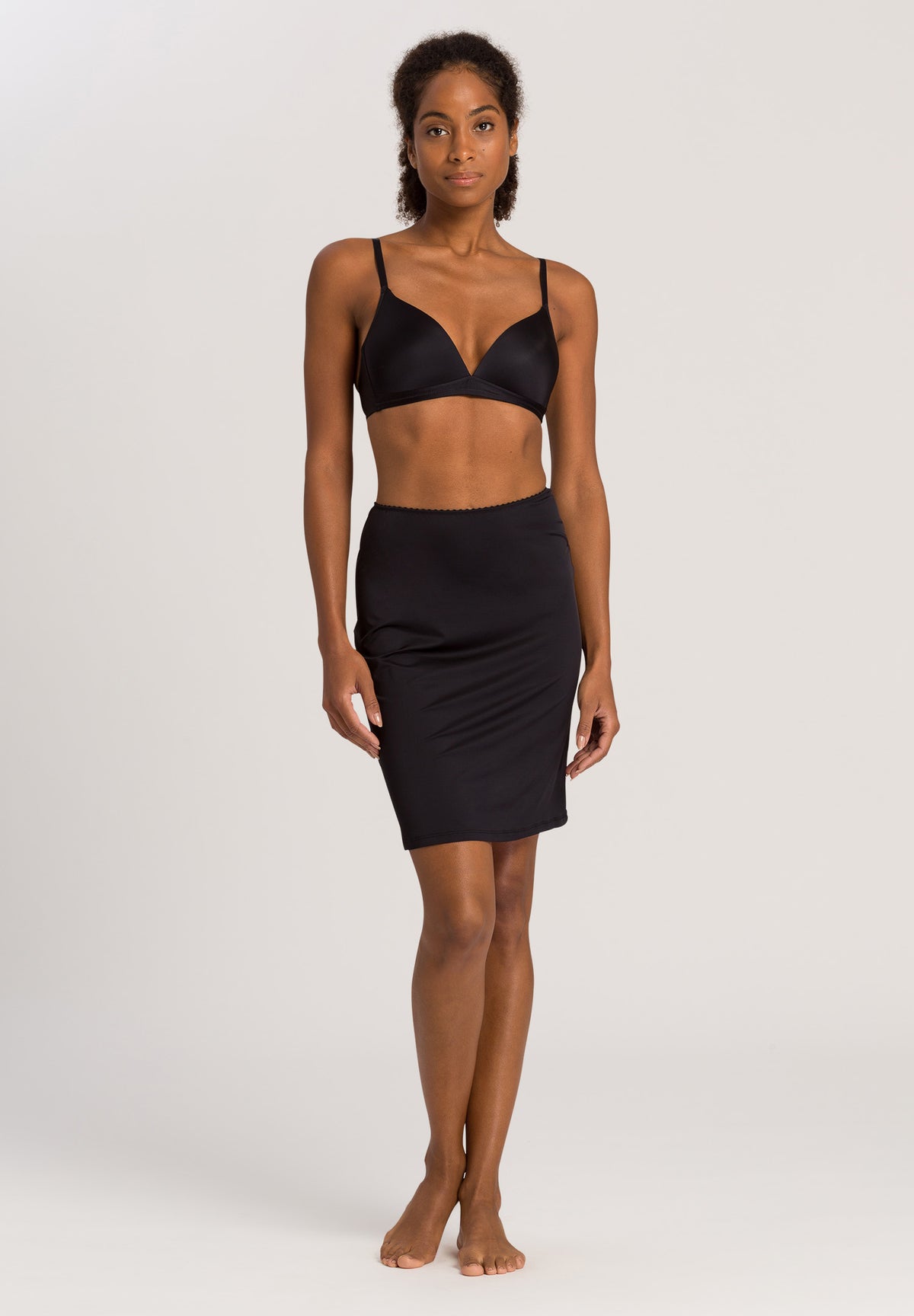 Satin Deluxe Black Half Slip