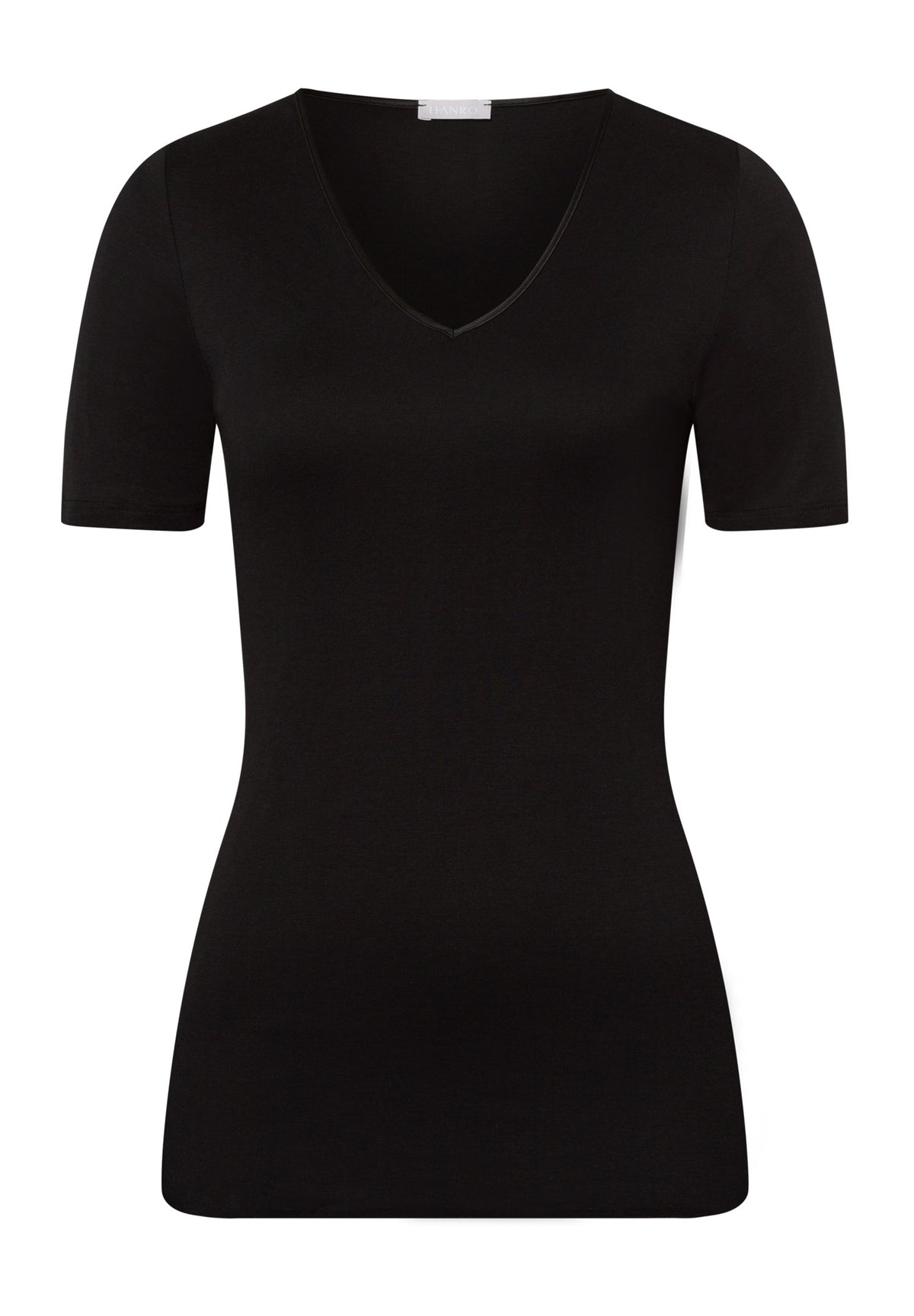 Cotton Seamless Black T Shirt