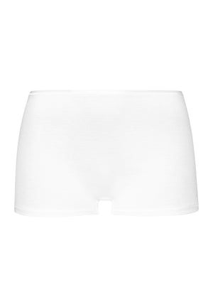 Cotton Seamless White Shortleg Pants