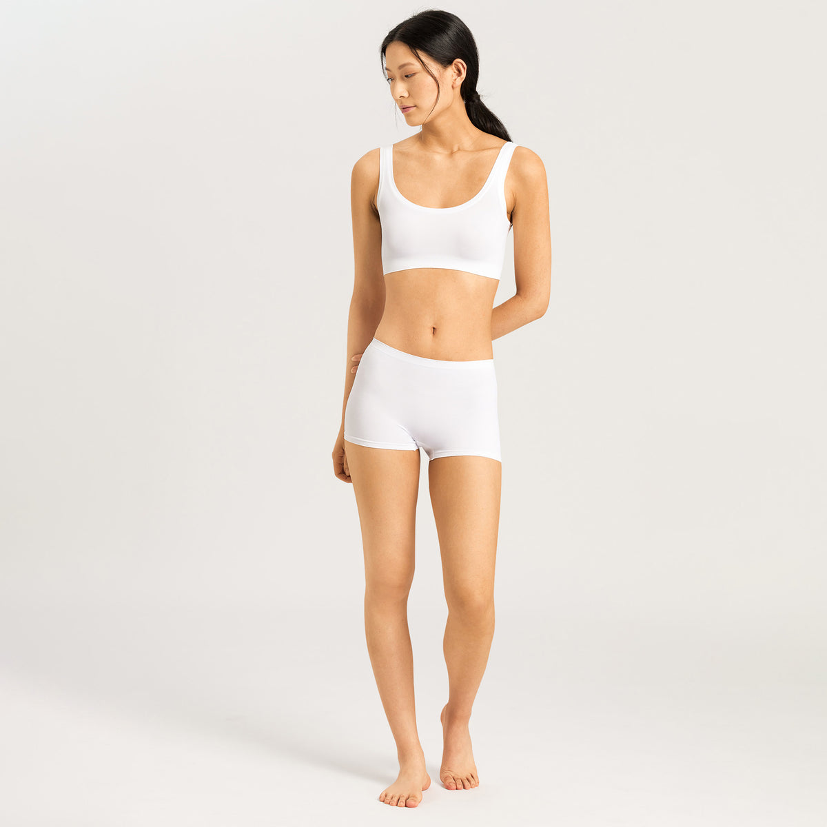 Touch Feeling White Crop Top